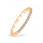 Mezzaluna Pavé 0.15 ctw Wedding Ring 18K Yellow Gold
