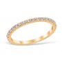 Mezzaluna Pavé 0.32 ctw Wedding Ring 18K Yellow Gold