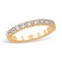 French Pavé 0.44 ctw Wedding Ring 14K Yellow Gold