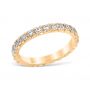 French Pavé 1.00 ctw Wedding Ring 14K Yellow Gold