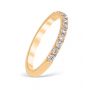 Mezzaluna Pavé 0.33 ctw Wedding Ring 14K Yellow Gold