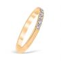 Mezzaluna Pavé 0.21 ctw Wedding Ring 14K Yellow Gold