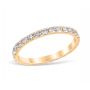 Mezzaluna Pavé 0.84 ctw Wedding Ring 14K Yellow Gold