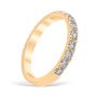 Mezzaluna Pavé 0.75 ctw Wedding Ring 14K Yellow Gold