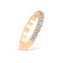 Mezzaluna Pavé 0.55 ctw Wedding Ring 18K Yellow Gold