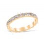 Mezzaluna Pavé 1.20 ctw Wedding Ring 18K Yellow Gold