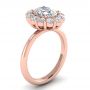 Kylie 14k Rose Gold Halo Engagement Ring