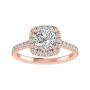 Maria 14k Rose Gold Halo Engagement Ring