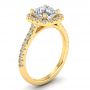 Maria 18k Yellow Gold Halo Engagement Ring