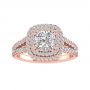 Camilla 14k Rose Gold Halo Engagement Ring