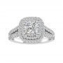Camilla 14k White Gold Halo Engagement Ring