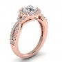 Serena 14k Rose Gold Halo Engagement Ring