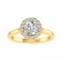 Allie 18k Yellow Gold Halo Engagement Ring