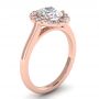 Allie 14k Rose Gold Halo Engagement Ring