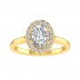Allie 14k Yellow Gold Halo Engagement Ring