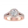 Stacey 14k Rose Gold Halo Engagement Ring