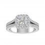 Stacey 14k White Gold Halo Engagement Ring