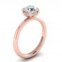 Natalie 14k Rose Gold Hidden Halo Engagement Ring