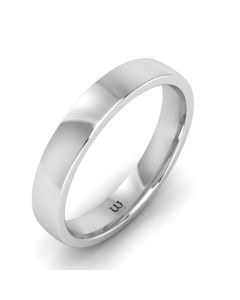 4MM COMFORT FIT DOMED WEDDING BAND PLATINUM