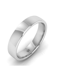 5MM COMFORT FIT DOMED WEDDING BAND 14K WHITE GOLD