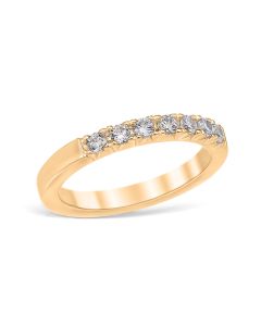 French Pavé 0.28 ctw Wedding Ring 18K Yellow Gold