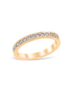 Heritage Pavé 0.87 ctw Wedding Ring 18K Yellow Gold