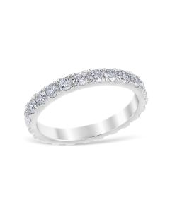 Mezzaluna Pavé 1.20 ctw Wedding Ring Platinum