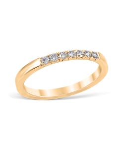 French Pavé 0.14 ctw Wedding Ring 18K Yellow Gold