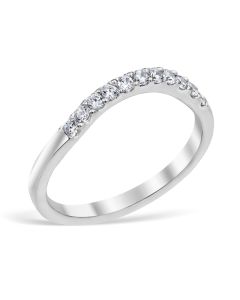 Classic Contour 0.22 ctw. Curve 4 Wedding Ring Platinum