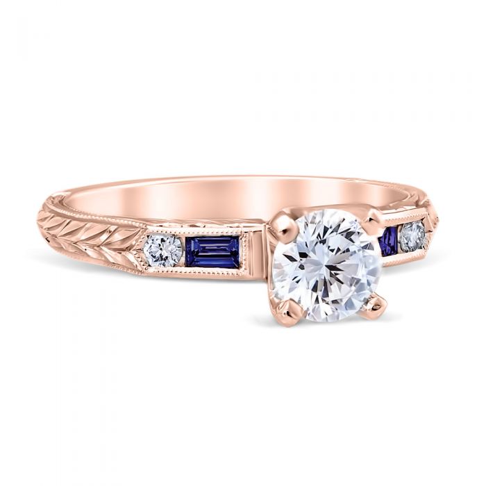 Lucia Sapphire 14K Rose Gold Engagement Ring