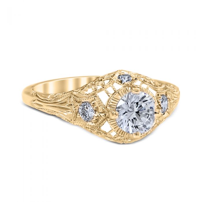 Luana 14K Yellow Gold Vintage Engagement Ring