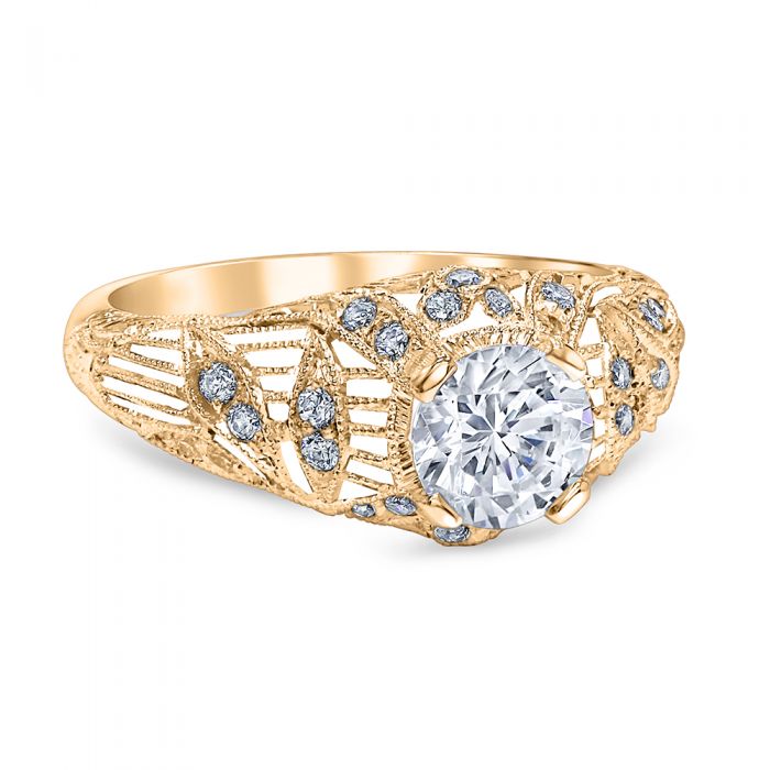 Magnolia 14K Yellow Gold Engagement Ring