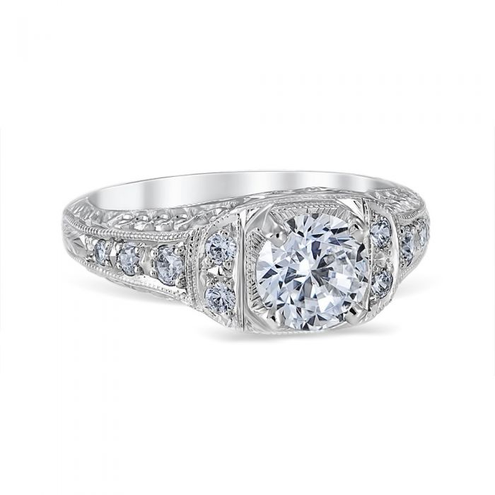 Lara Platinum Vintage Engagement Ring