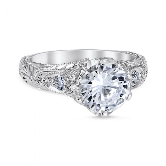 Venetian Crown Platinum Engagement Ring