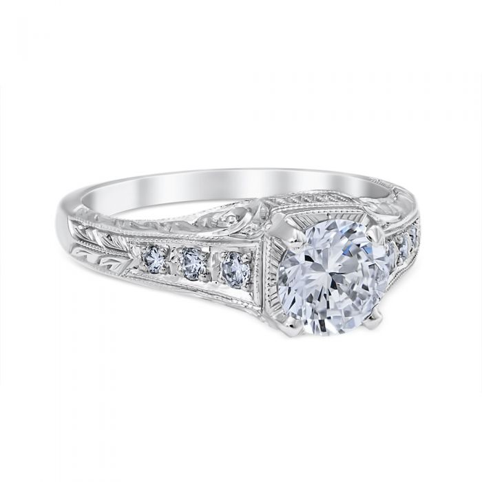 Catarina 14K White Gold Vintage Engagement Ring