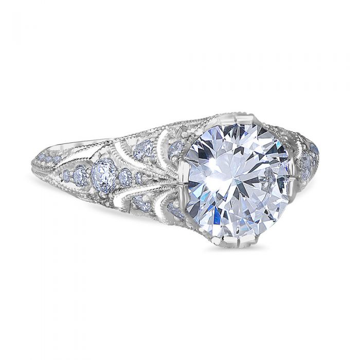 Kara 18K White Gold Engagement Ring