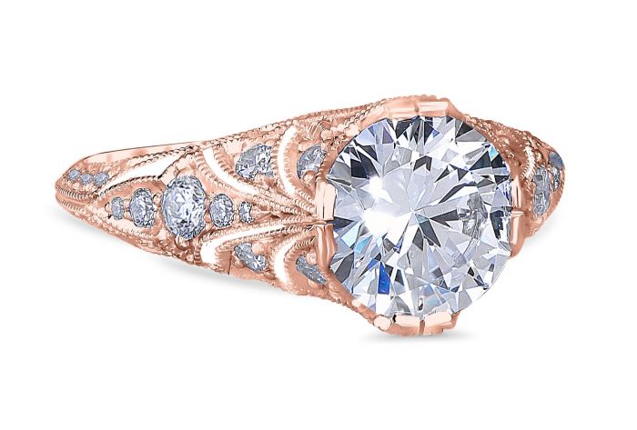 Kara 14K Rose Gold Engagement Ring