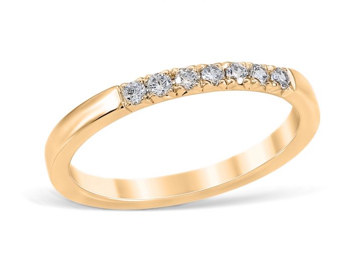 French Pavé 0.14 ctw Wedding Ring 14K Yellow Gold