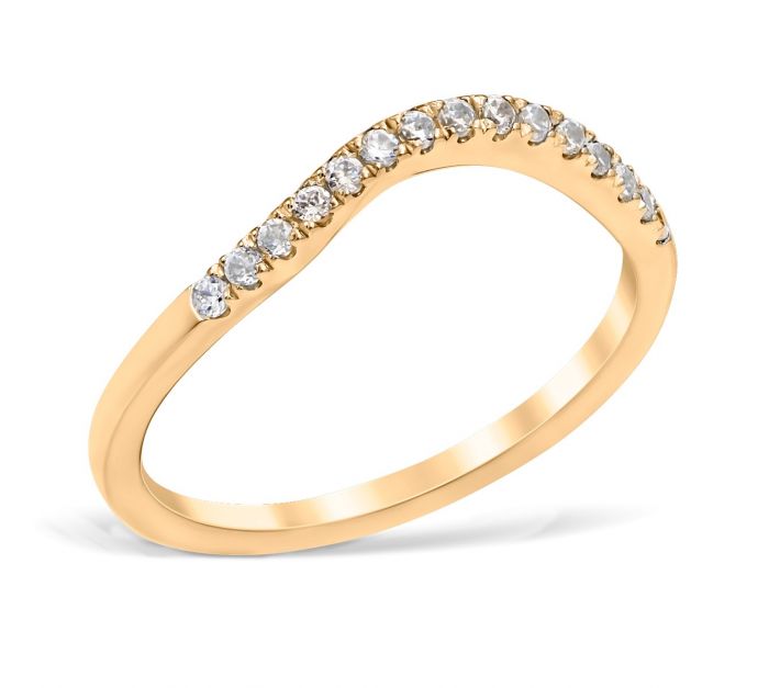 Classic Contour 0.15 ctw. Curve 1 Wedding Ring 18K Yellow Gold