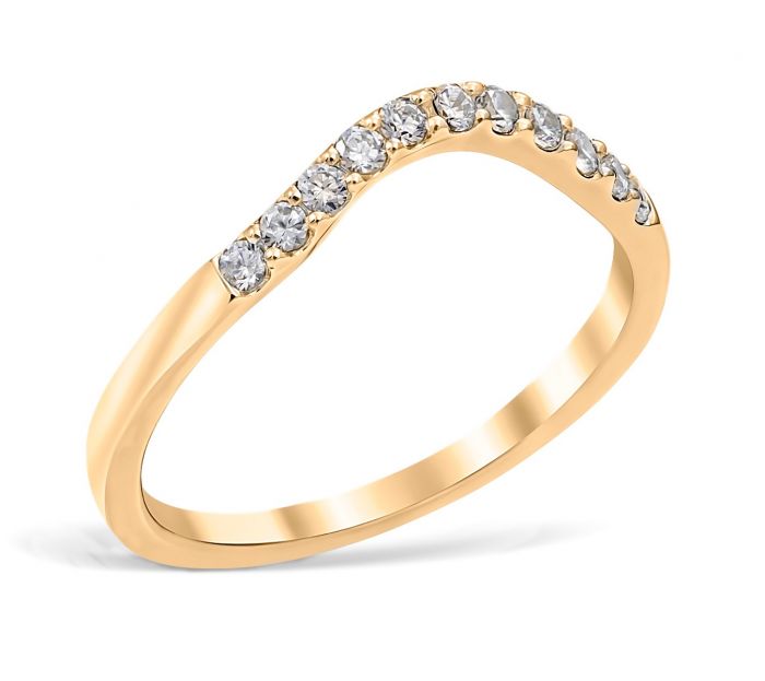 Classic Contour 0.22 ctw. Curve 1 Wedding Ring 18K Yellow Gold