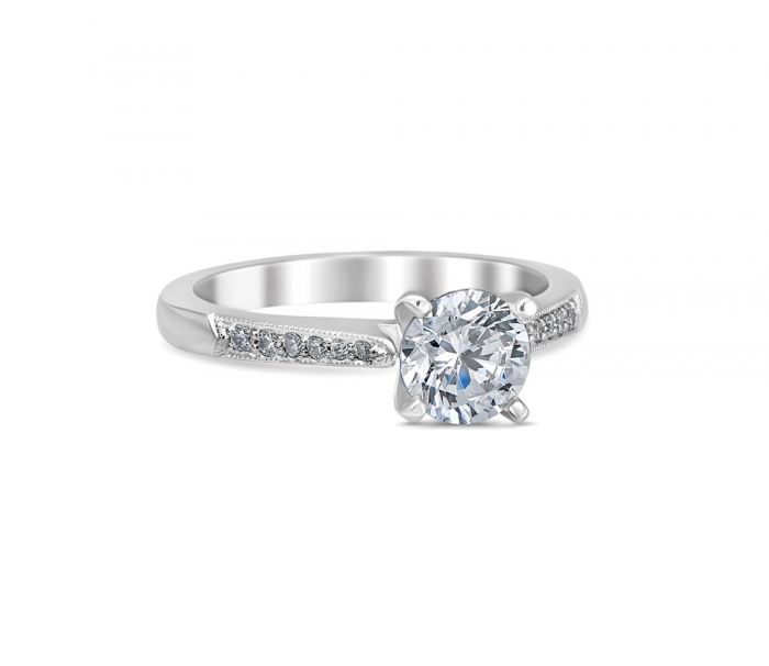 Lidia 18K White Gold Engagement Ring