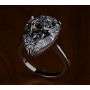 Pear Shape Open Shank Solitaire Ring