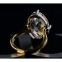 Oval Solitaire Open Shank Ring