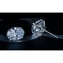4.00CTW OVAL DIAMOND STUD EARRINGS
