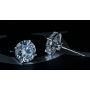4.00CTW HAND-FABRICATED DIAMOND STUD EARRINGS