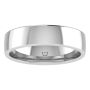6MM COMFORT FIT DOMED WEDDING BAND 14K WHITE GOLD