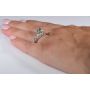 Florin Leaf Vintage Filigree 18K Yellow Gold Engagement Ring