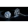 7.00CTW HAND-FABRICATED DIAMOND STUD EARRINGS