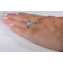 Romanesque Arcade Vintage Platinum Gold & Diamond Filigree Engagement Ring