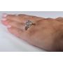 Floral Burst Vintage Platinum & Diamond Engagement Ring